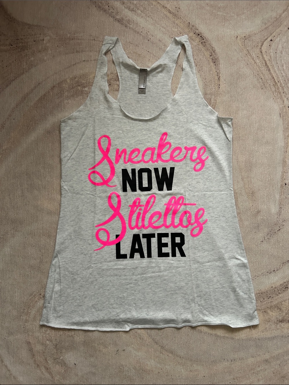 Next Level Apparel Light Gray Racerback Tank